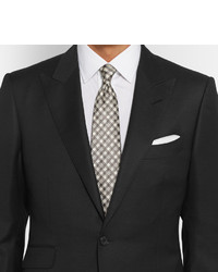 Tom Ford Black Slim Fit Peak Lapel Wool Suit