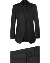 Tom Ford Black Slim Fit Peak Lapel Wool Suit