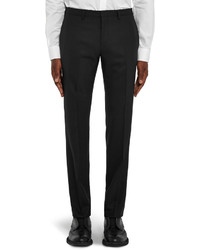 Black Slim Fit Stretch Wool Suit