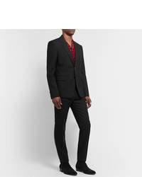 Saint Laurent Black Slim Fit Virgin Wool Gabardine Suit