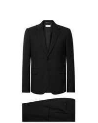 Saint Laurent Black Slim Fit Virgin Wool Gabardine Suit