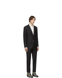 Eidos Black Wool Two Button Suit