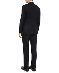 Armani Collezioni G Line New Basic Two Piece Wool Suit Black