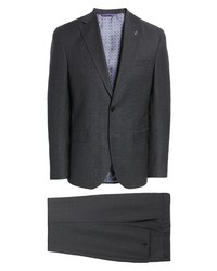 Ted Baker London Roger Extra Slim Fit Black Wool Suit