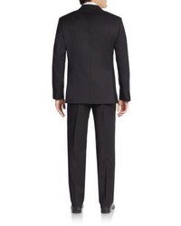 Saks Fifth Avenue Trim Fit Solid Wool Suit