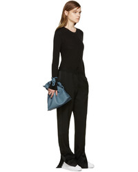 Calvin Klein Collection Black Ribbed Pullover