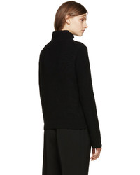 Proenza Schouler Black Wool Ribbed Sweater