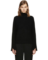 Proenza Schouler Black Wool Ribbed Sweater