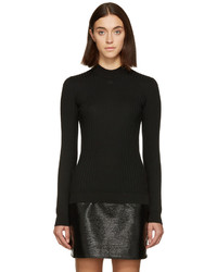Courreges Courrges Black Classic Ribbed Pullover