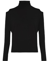 Vince Cut Out Shoulder Roll Neck Wool Sweater