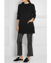 Proenza Schouler Ribbed Wool And Cashmere Blend Sweater Black
