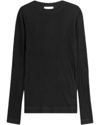 DKNY Ribber Wool Pullover With Alpaca