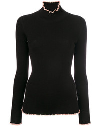 Carven Roll Neck Ribbed Sweater