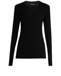 Rochas Wool And Cashmere Blend Long Sleeved Sweater