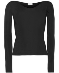 Lemaire Wool And Silk Blend Sweater Black