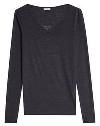 Brunello Cucinelli Wool Pullover With Embellisht