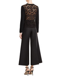 Valentino Wool Pullover With Stud Embellisht And Lace