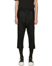 D.gnak By Kang.d Black Stitched Pocket Trousers