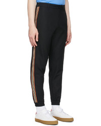 Burberry Black Stripe Jogging Lounge Pants