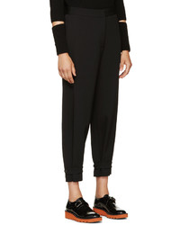 Stella McCartney Black Cropped Tapered Trousers