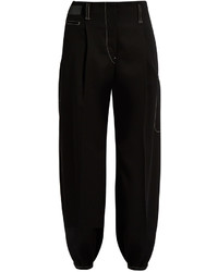 Lemaire Contrasting Stitch Tapered Wool Trousers
