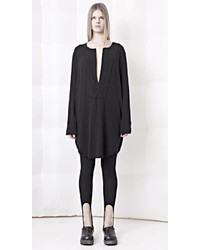 Gaffer And Fluf Black Wool Blend Tunic Top