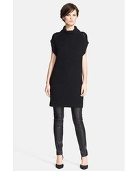 Vince Ribbed Wool Cashmere Cowl Neck Tunic