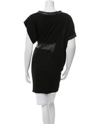 Yigal Azrouel Yigal Azroul Leather Trimmed Wool Tunic