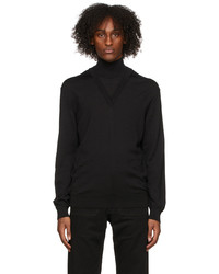 Lemaire Black Double Breasted Layer Turtleneck