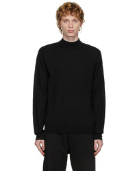 Dries Van Noten Black Mock Neck Sweater