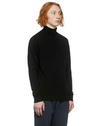 Sunspel Black Turtleneck Sweater