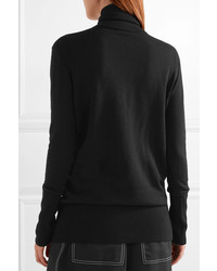 Tome Cutout Merino Wool Turtleneck Sweater Black