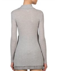 Balmain Ribbed Wool Turtleneck Sweater