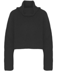 Haider Ackermann Ribbed Wool Turtleneck Sweater Black
