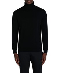 Bugatchi Turtleneck Merino Wool Sweater In Black At Nordstrom