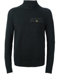 Versus Pocket Detail Turtleneck Sweatshirt