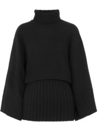 Co Wool And Cashmere Blend Turtleneck Sweater Black