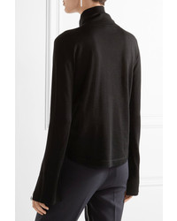 Chloé Wool Silk And Cashmere Blend Turtleneck Sweater Black