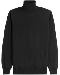 Jil Sander Wool Turtleneck Pullover With Silk