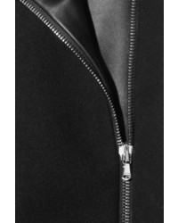 Etro Leather Trimmed Sleeveless Wool Coat