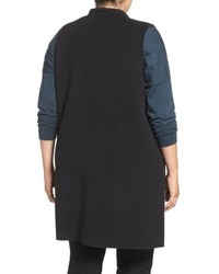 Eileen Fisher Plus Size Brushed Double Face Wool Blend Vest