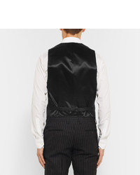 Saint Laurent Black Slim Fit Wool Waistcoat