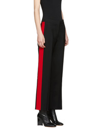 Alexander McQueen Black And Red Trousers