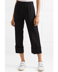 Burberry Cropped Wool And Wide Leg Pants
