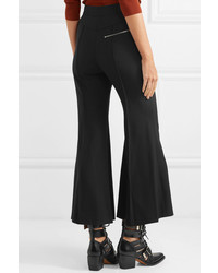 Chloé Cropped Wool Blend Flared Pants