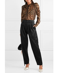 Magda Butrym Jena Silk And Wool Blend Tapered Pants
