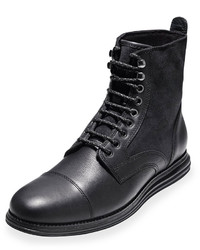 Cole Haan Lunargrand Waterproof Lace Up Boots Black
