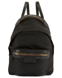 Stella McCartney Eco Nylon Woven Trim Backpack Black