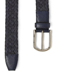 Tod's 35cm Navy Woven Suede Belt