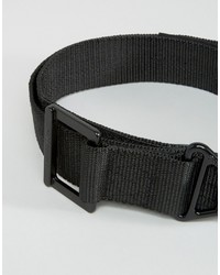Asos Wide Utility Woven Belt In Black